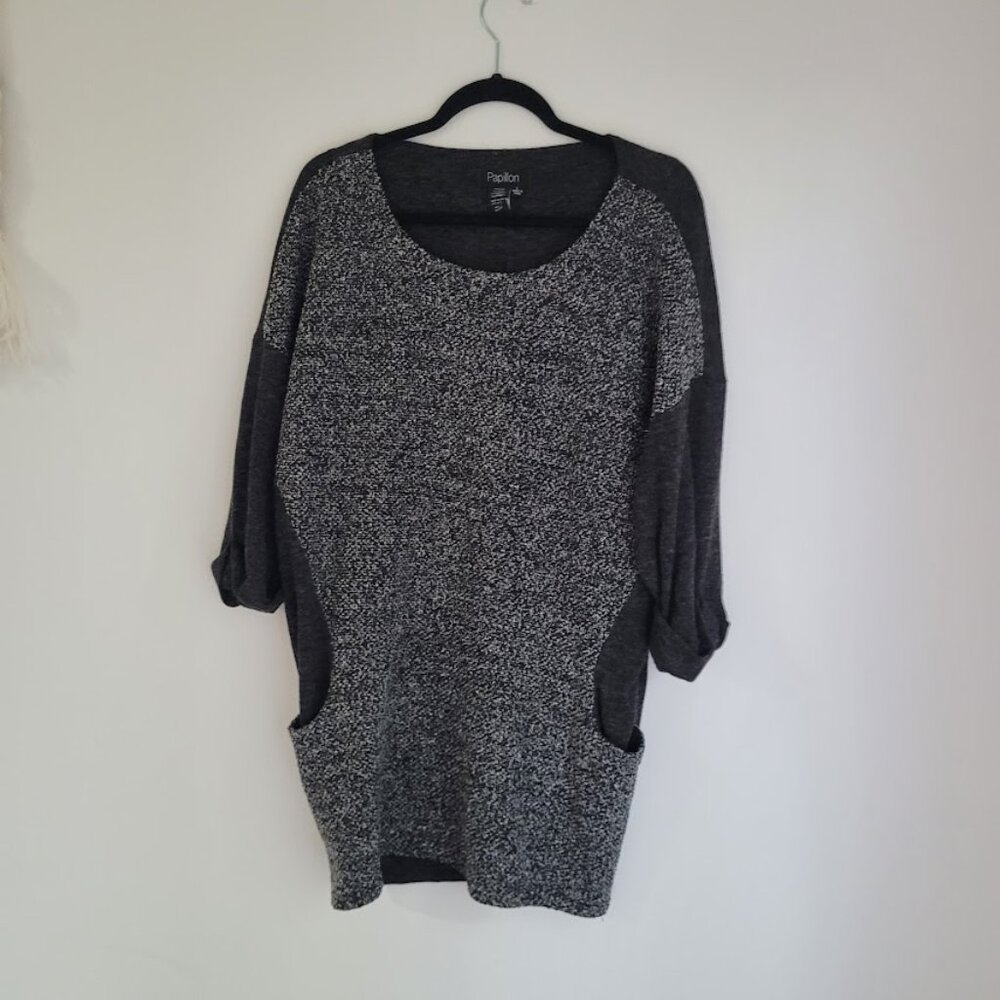 Papillon grey smock dress